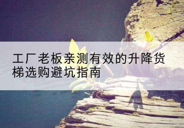 爱辉升降货梯怎么选-工厂老板亲测有效的升降货梯选购避坑指南